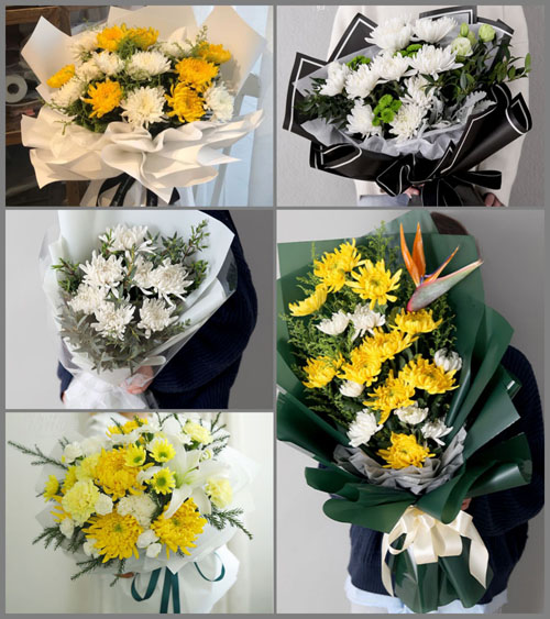 四川成都彭州市致和镇观泉村白事花束代送